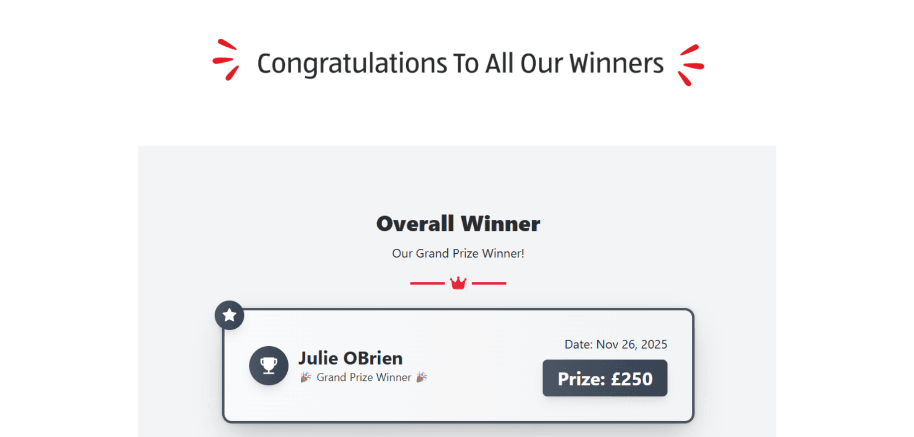 Competitions & Weekly Draws