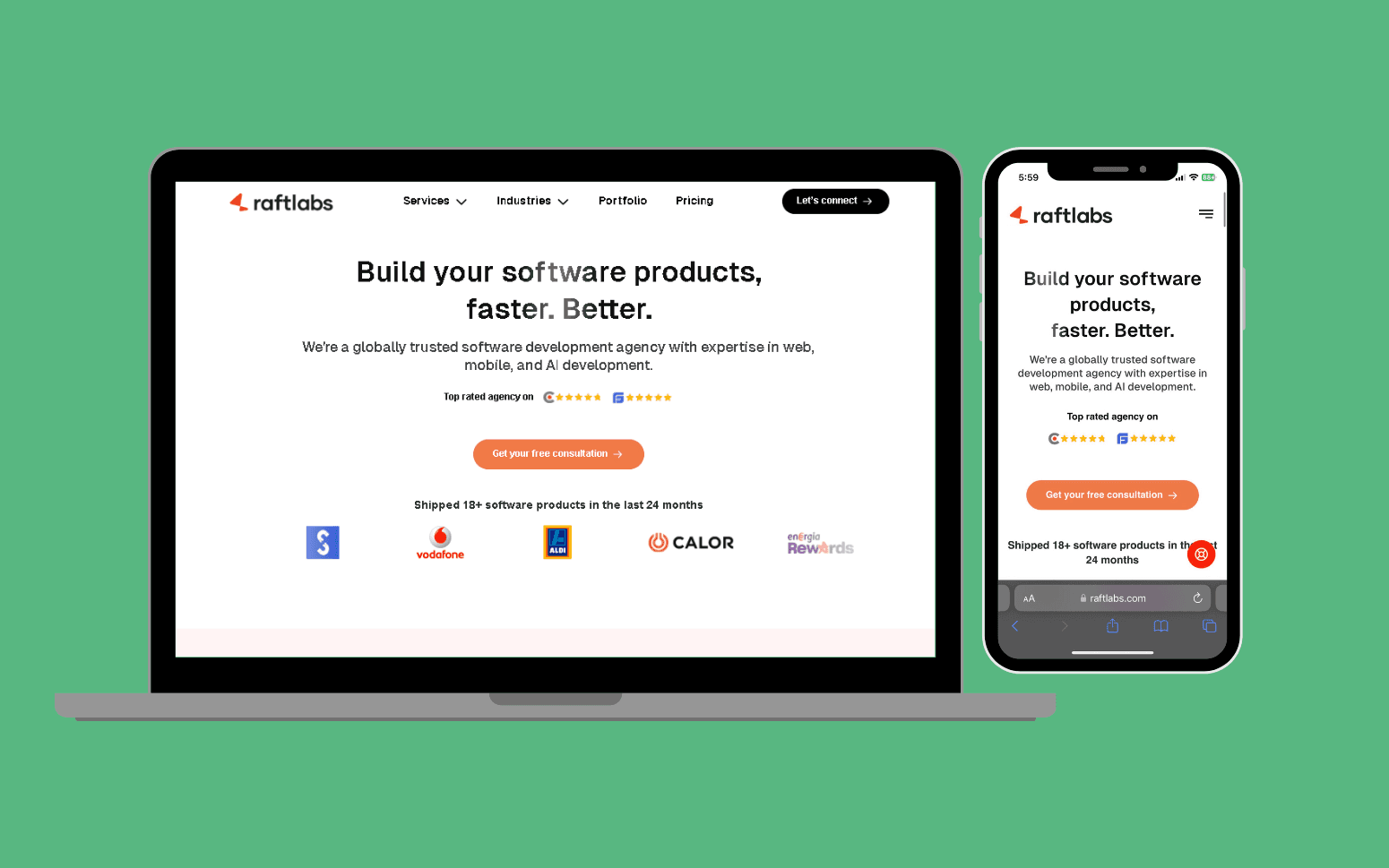RaftLabs website for programmatic SEO